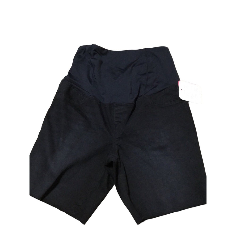 Isabel Maternity By Ingrid and Isabel. NWT Size 14 black raw hem bermudas